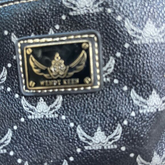 Wendy Keen Synthetic black and gray logo Backpack drawstring top closure. - Picture 10 of 16